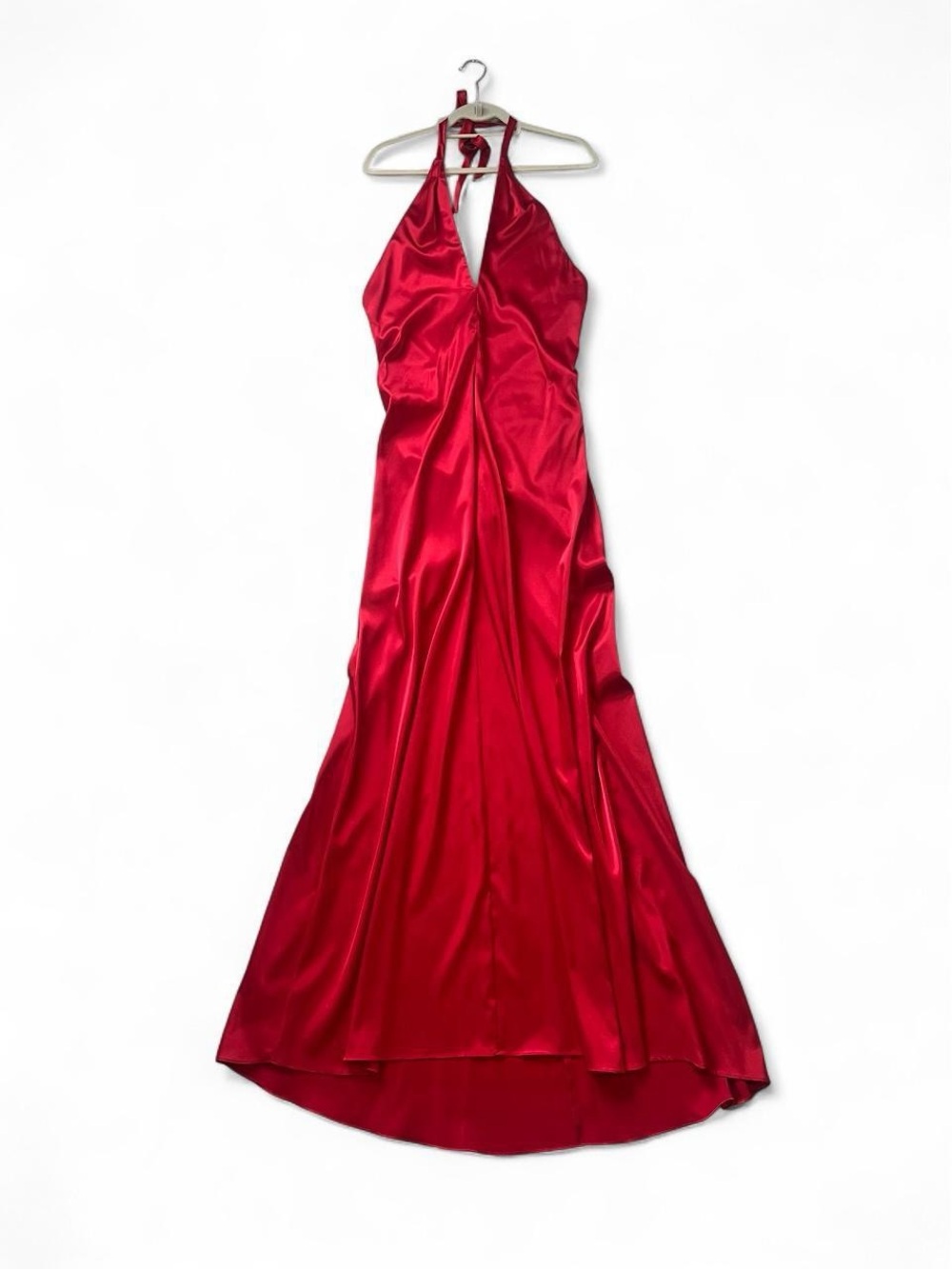 90s Jessica McClinton Gunne Sax One-Shoulder Red Satin Evening Gown